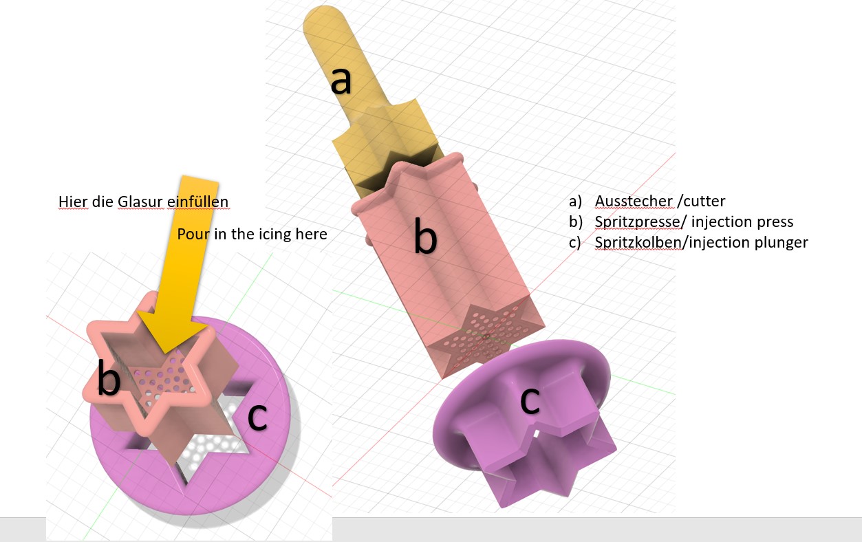 Zimsterneausstecher und automatisch glasieren / Cinnamon star cookie cutter