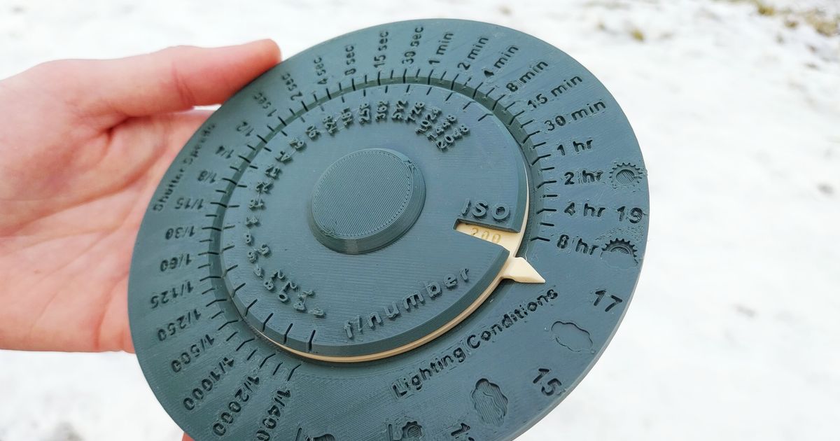 Pinhole Exposure Calculator by Columb Download free STL model