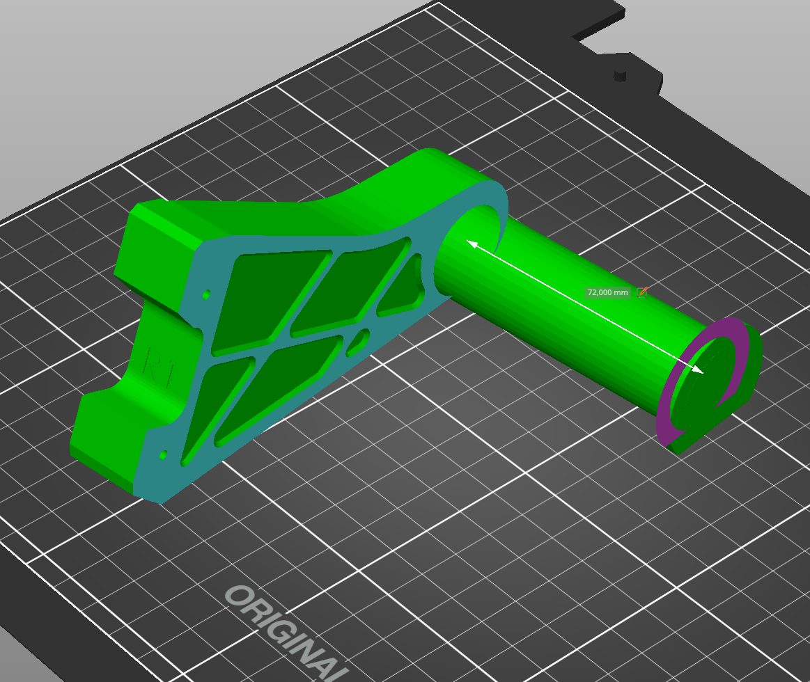 Enclosure spool holder - complete - short version arm - 72mm + Bonus M3 ...