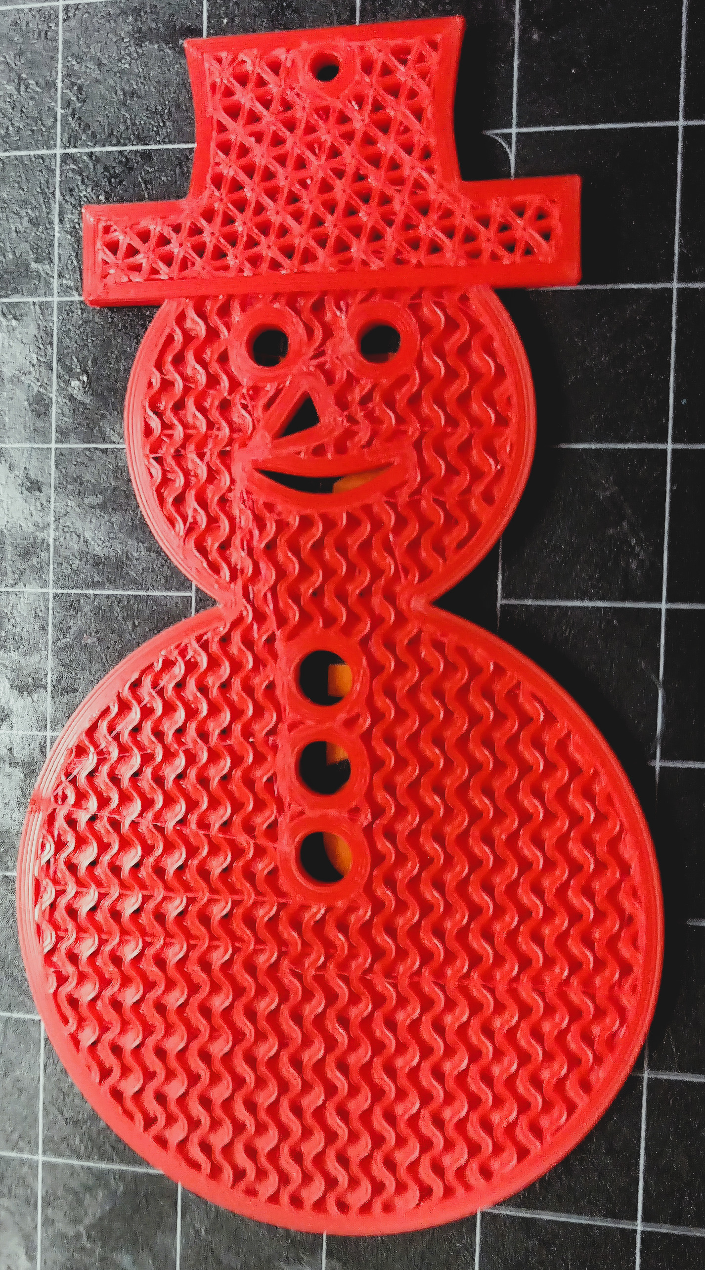 Infill Christmas Ornaments - Snowman Hat Filled