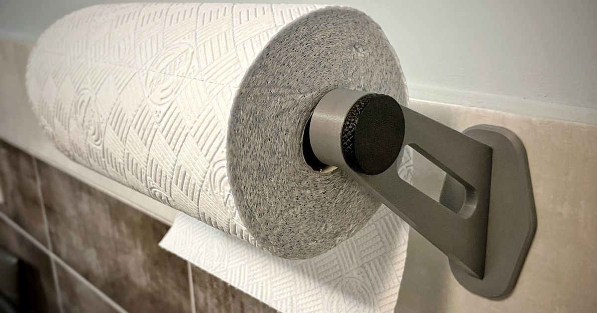 Paper towel holder wall mounted by WingmanImd Download free STL model