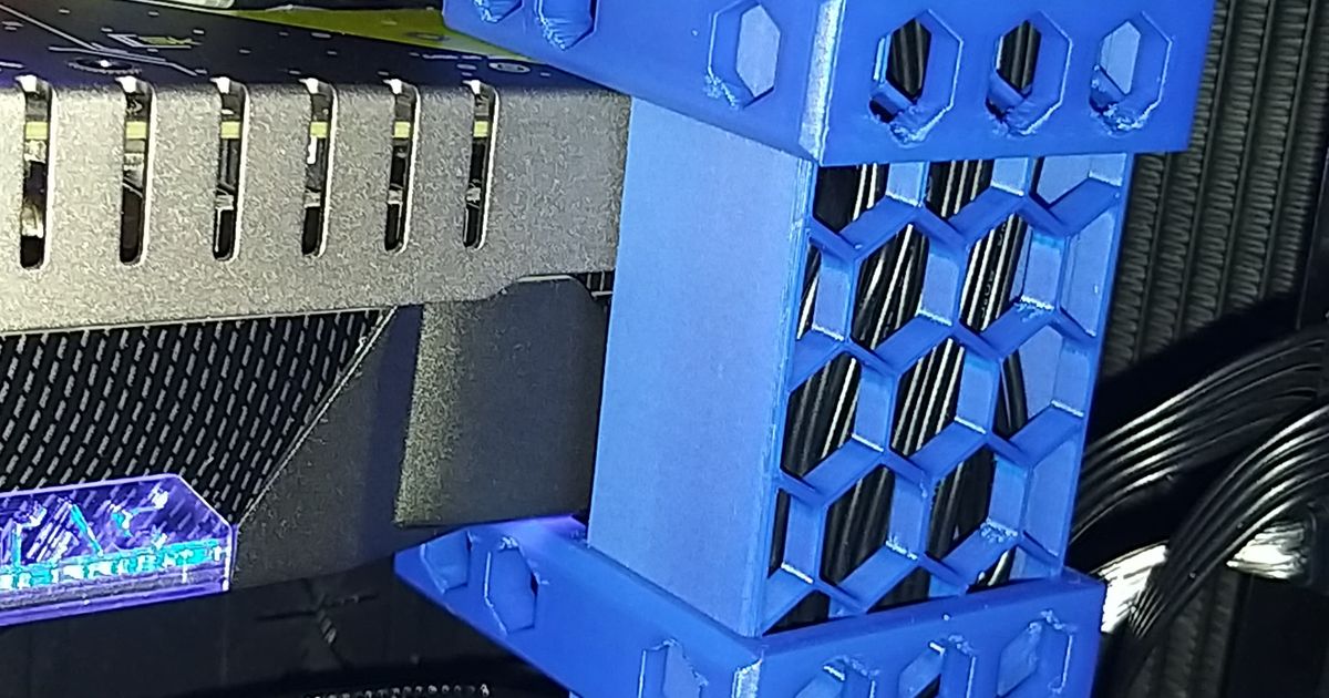 Universal GPU Sag Support Holder Cable Cover Manager by Maxter3D Download free STL model