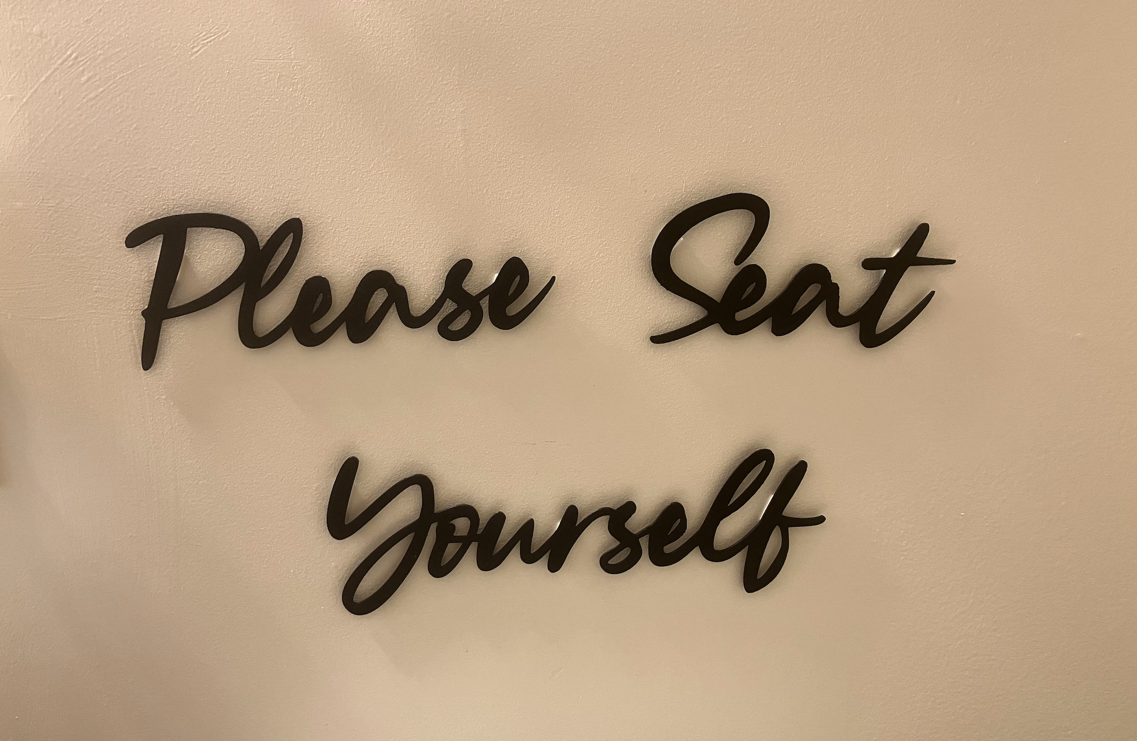 Please Seat Yourself