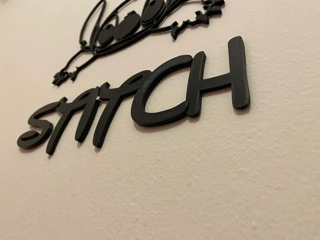 Stitch name wall badge