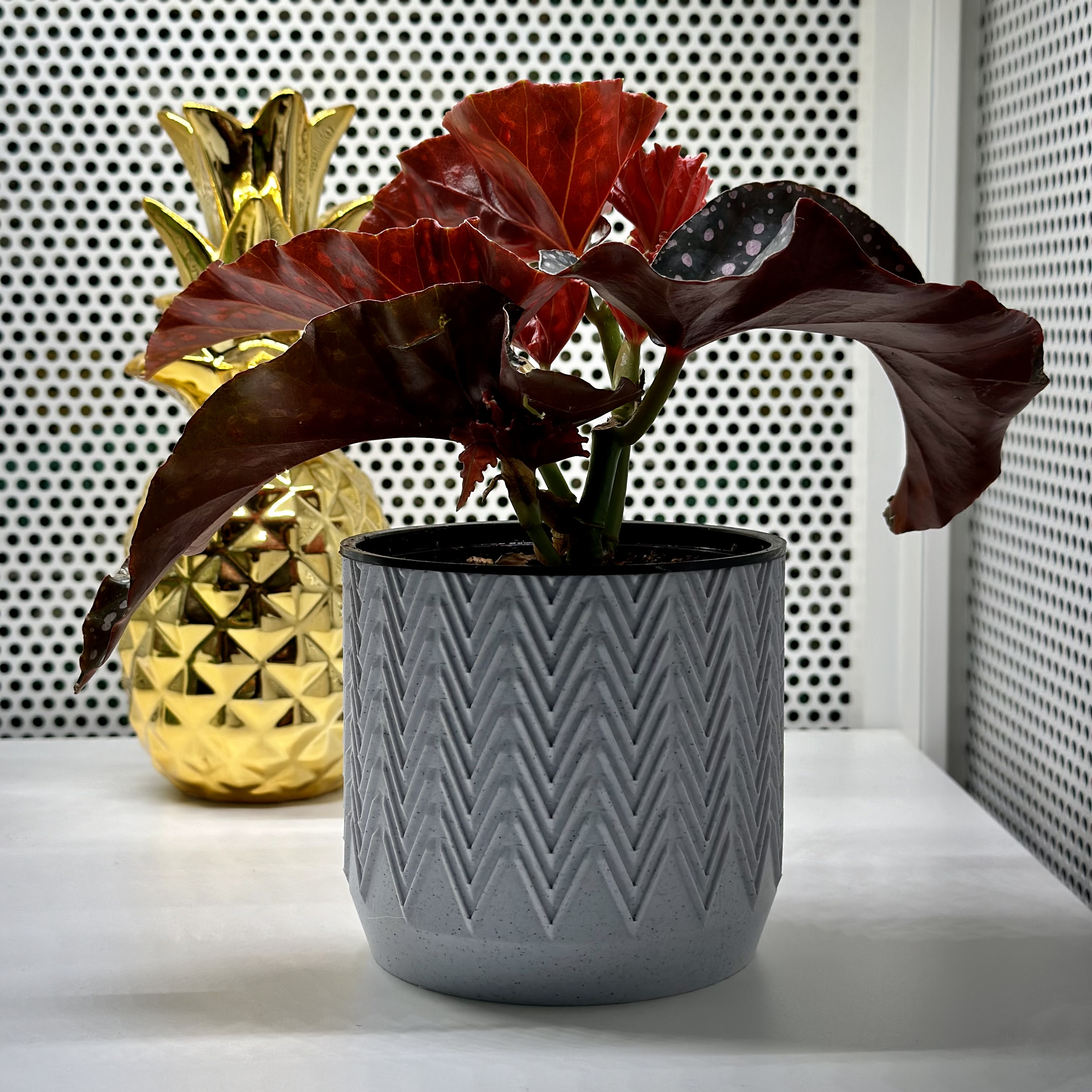 Chevron Flower Pot Vase Mode Remix by Mark McIntyre Download free