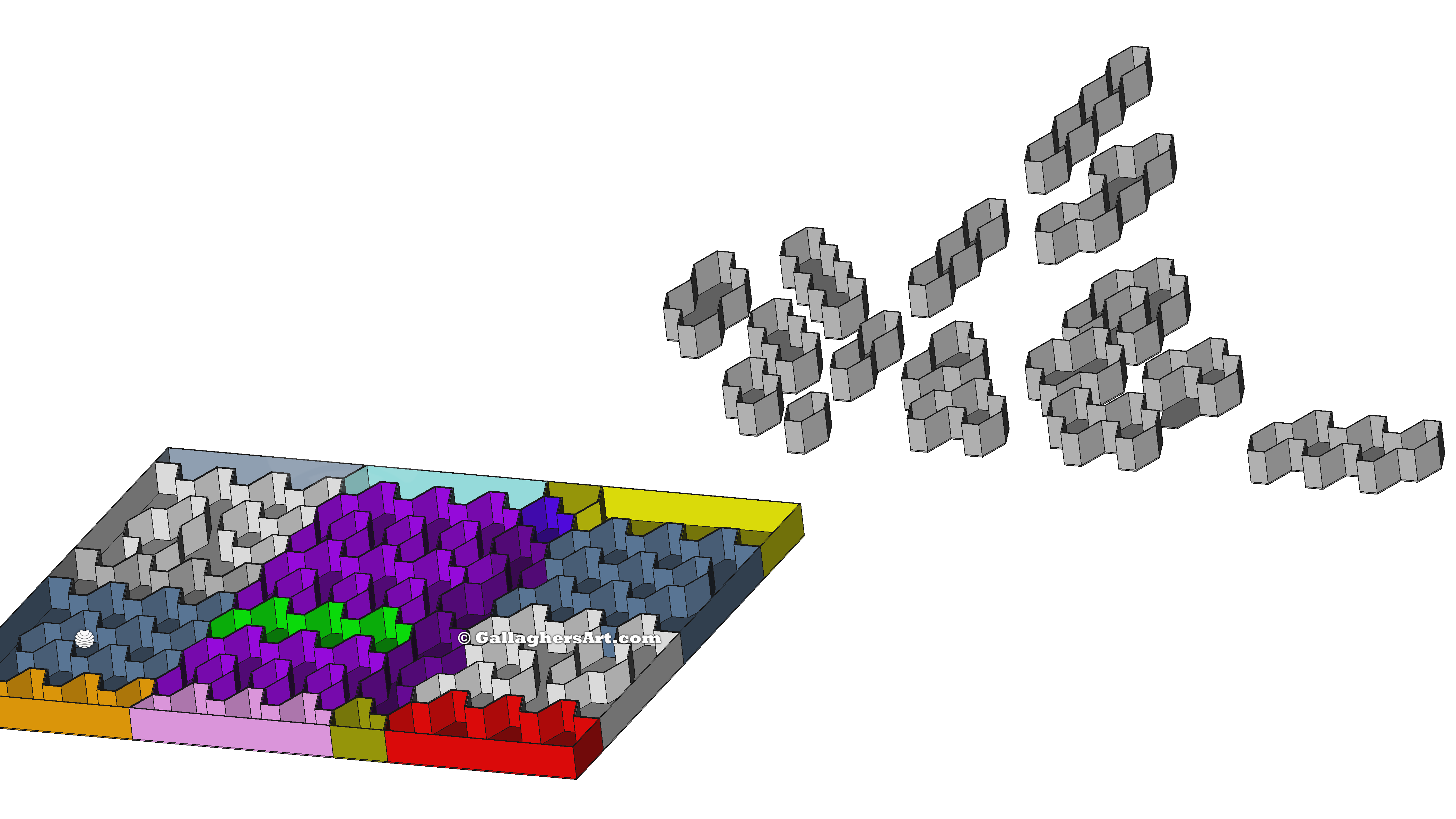 Vase Display Modules Version (62.5mm cell height) by GallaghersArt Download free STL model