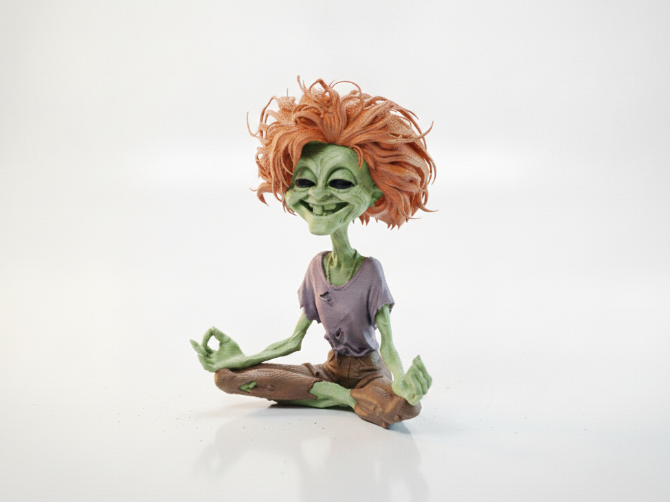 Meditating Man Figurine Fantasy 3D Printable
