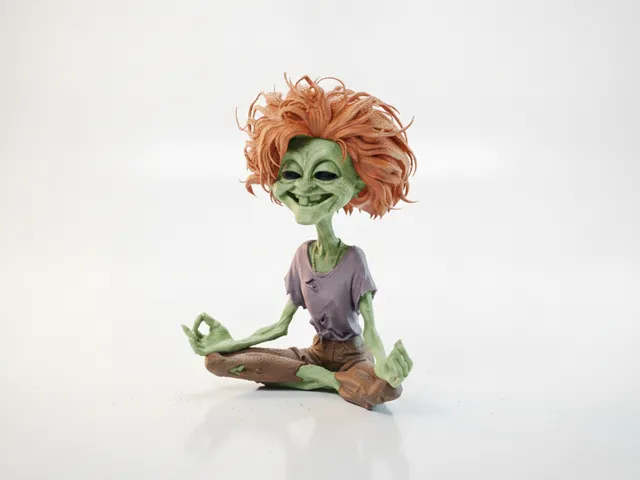 Meditating Man Figurine Fantasy 3D Printable