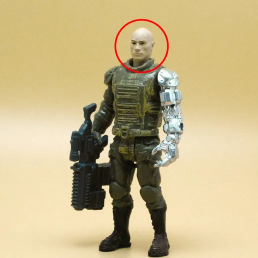 Final Faction action figure replacement head (the Rock)