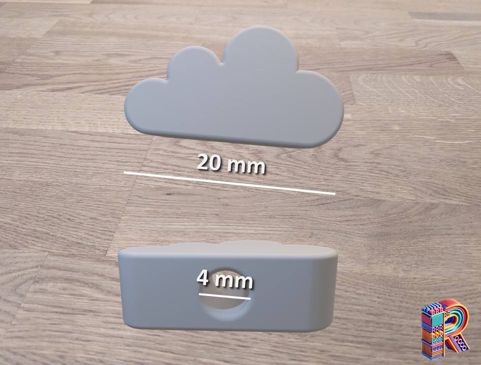 Cloud Hoodie Drawstring Bead — miniatura 2