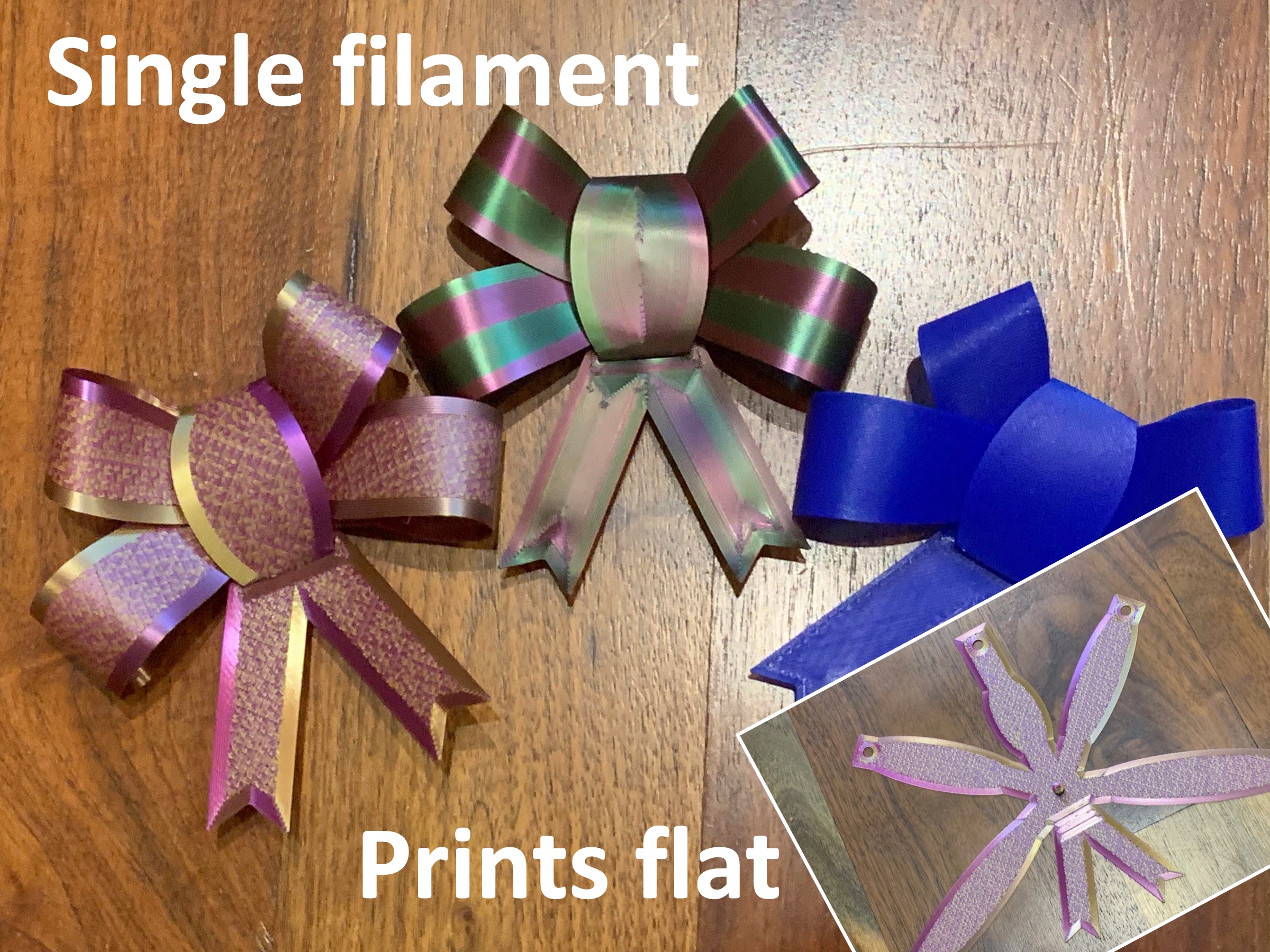 Folding gift bow 3D model thumbnail