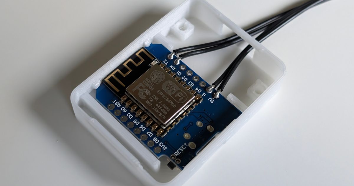 Wemos D1 Mini ESP8266 Case by seraphx2, Download free STL model