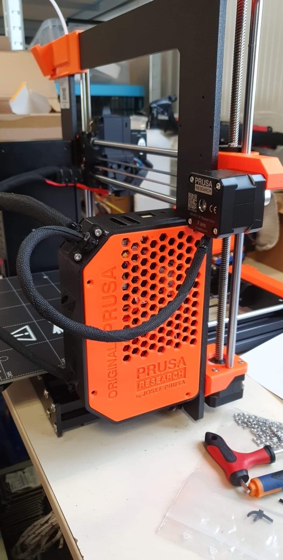 Big Einsy Case Cover Honey Comb remix with Prusa's logos