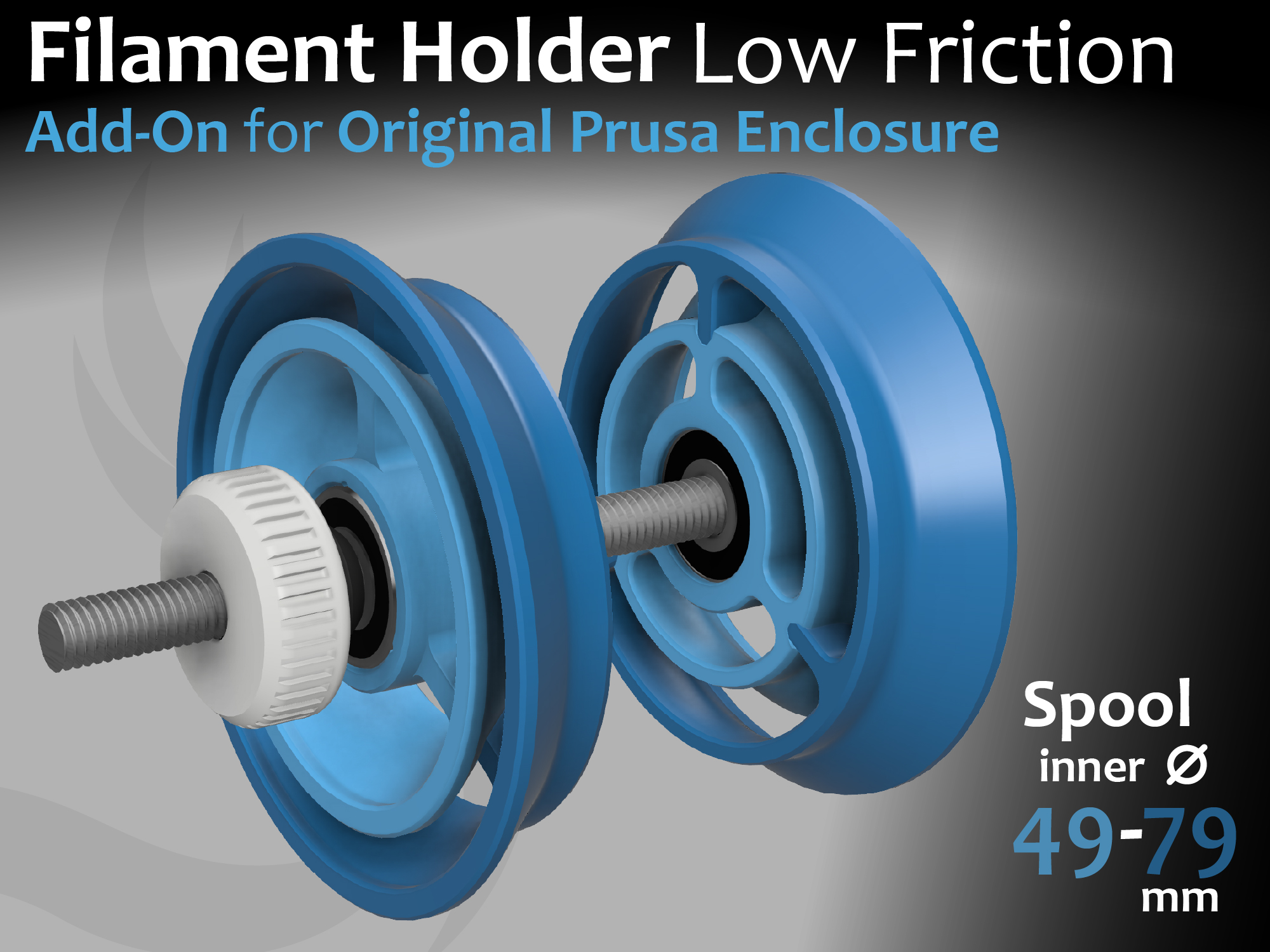 Filament Holder Low Friction Add-On for Original Prusa Enclosure
