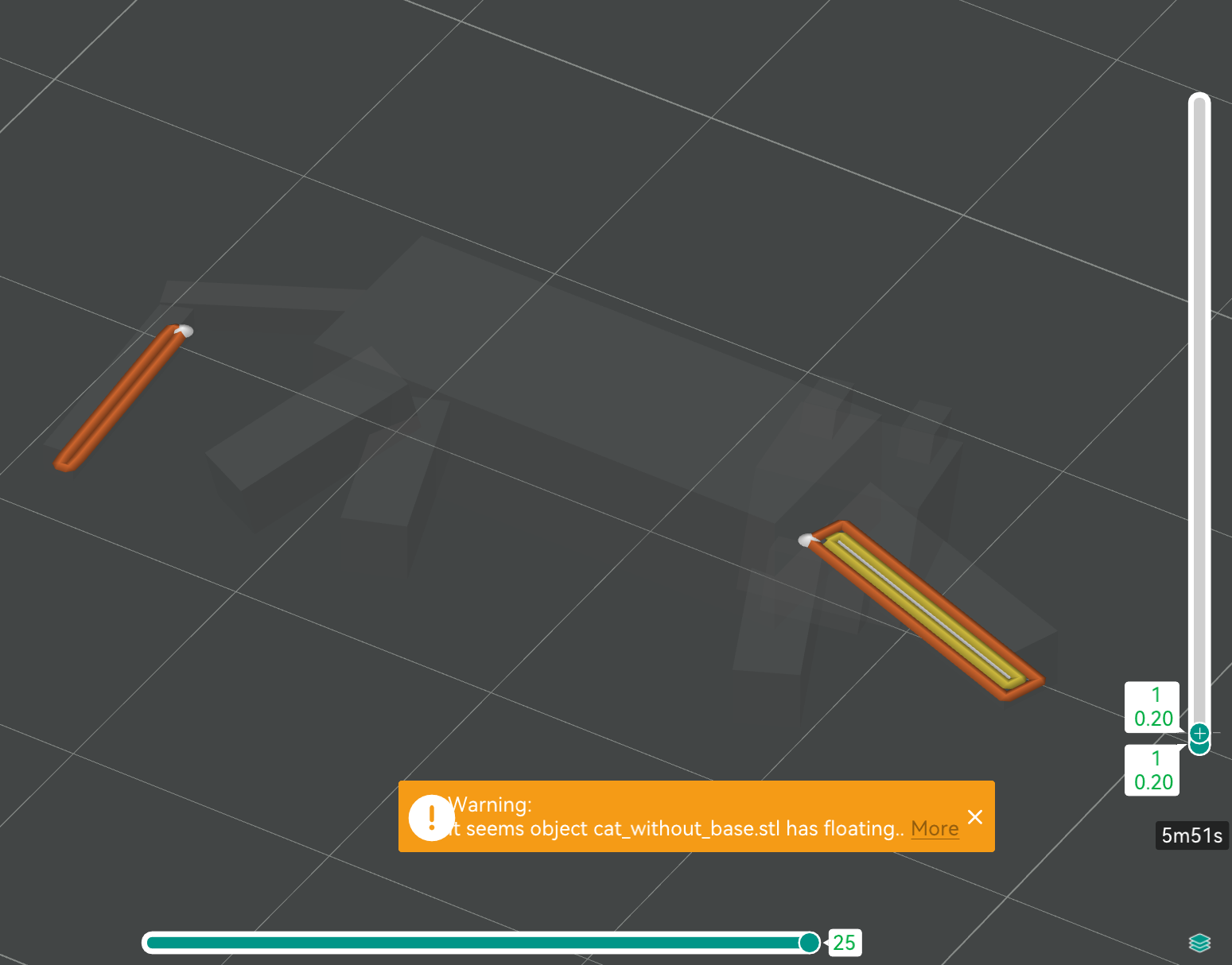 Miniatura 2 do modelo 3D minecraft cat first layer fix