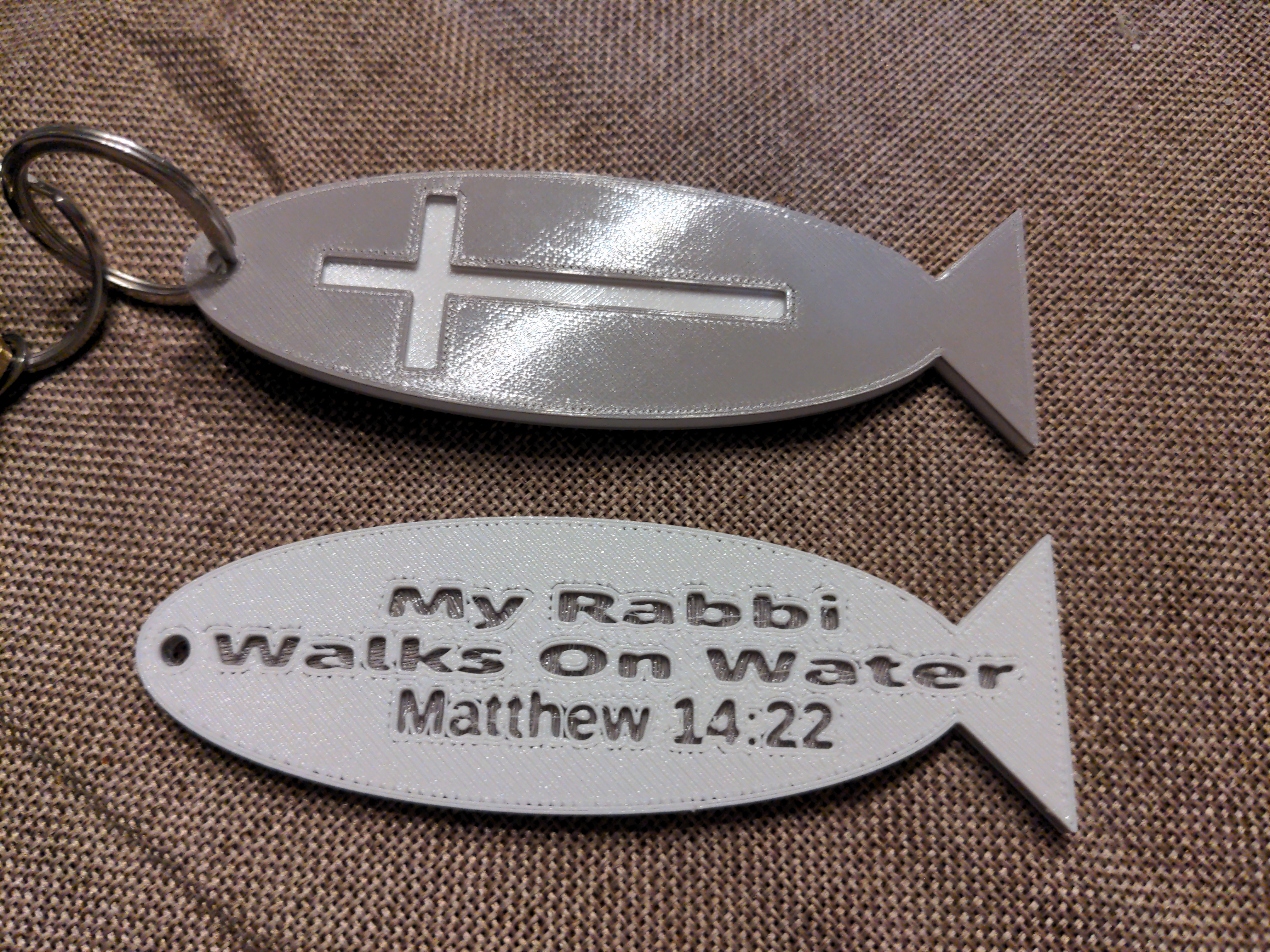 My Rabbi Walks On Water Keychain / Pendant