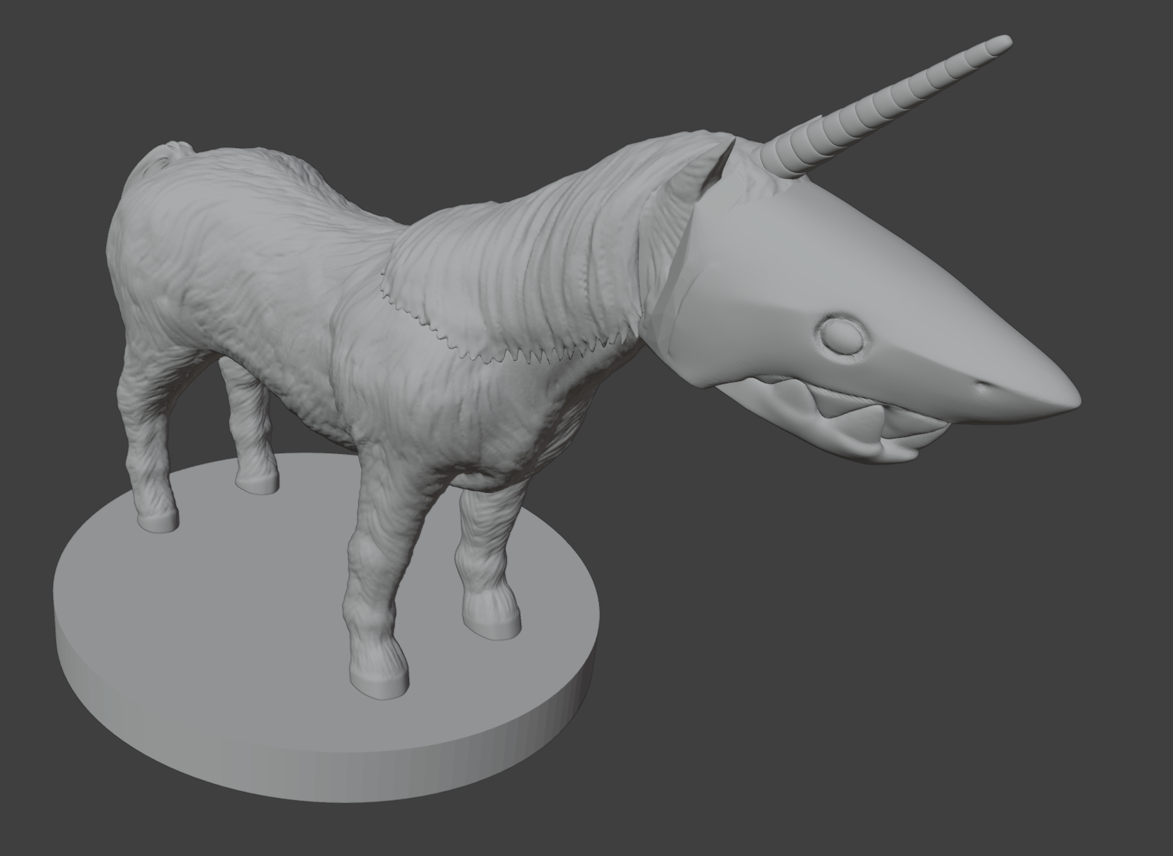 Unicorn Shark 2 by tduerig | Download free STL model | Printables.com