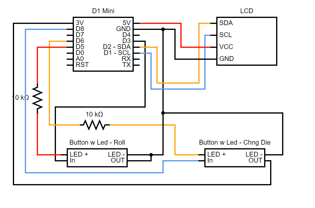 Electronic Dice by Dsk001 Circuit Diagram
