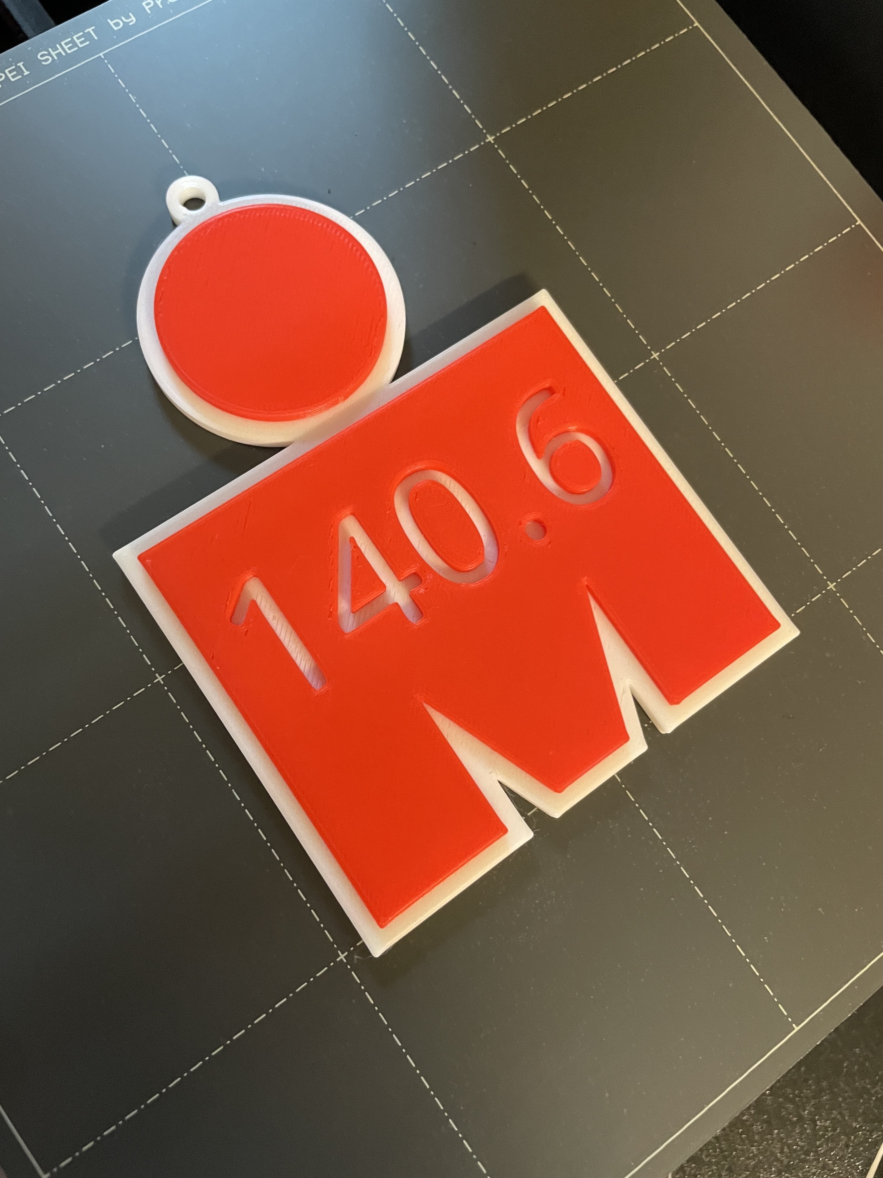 Ironman M Dot Ornament with Text