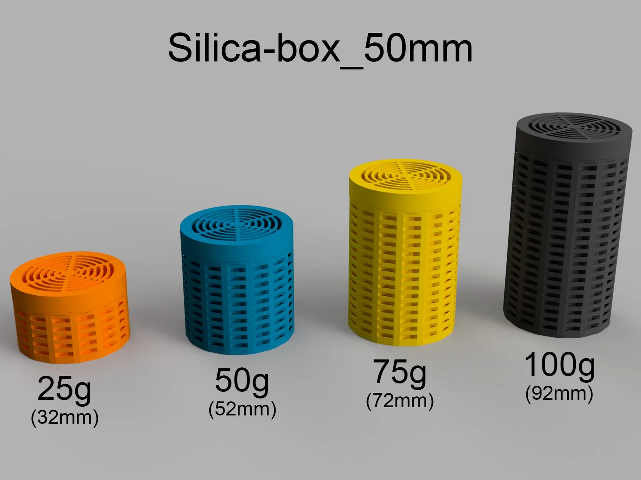 Silica-Gel-box (spool-container, optimized for super fast print) by  3D_Workspace, Download free STL model