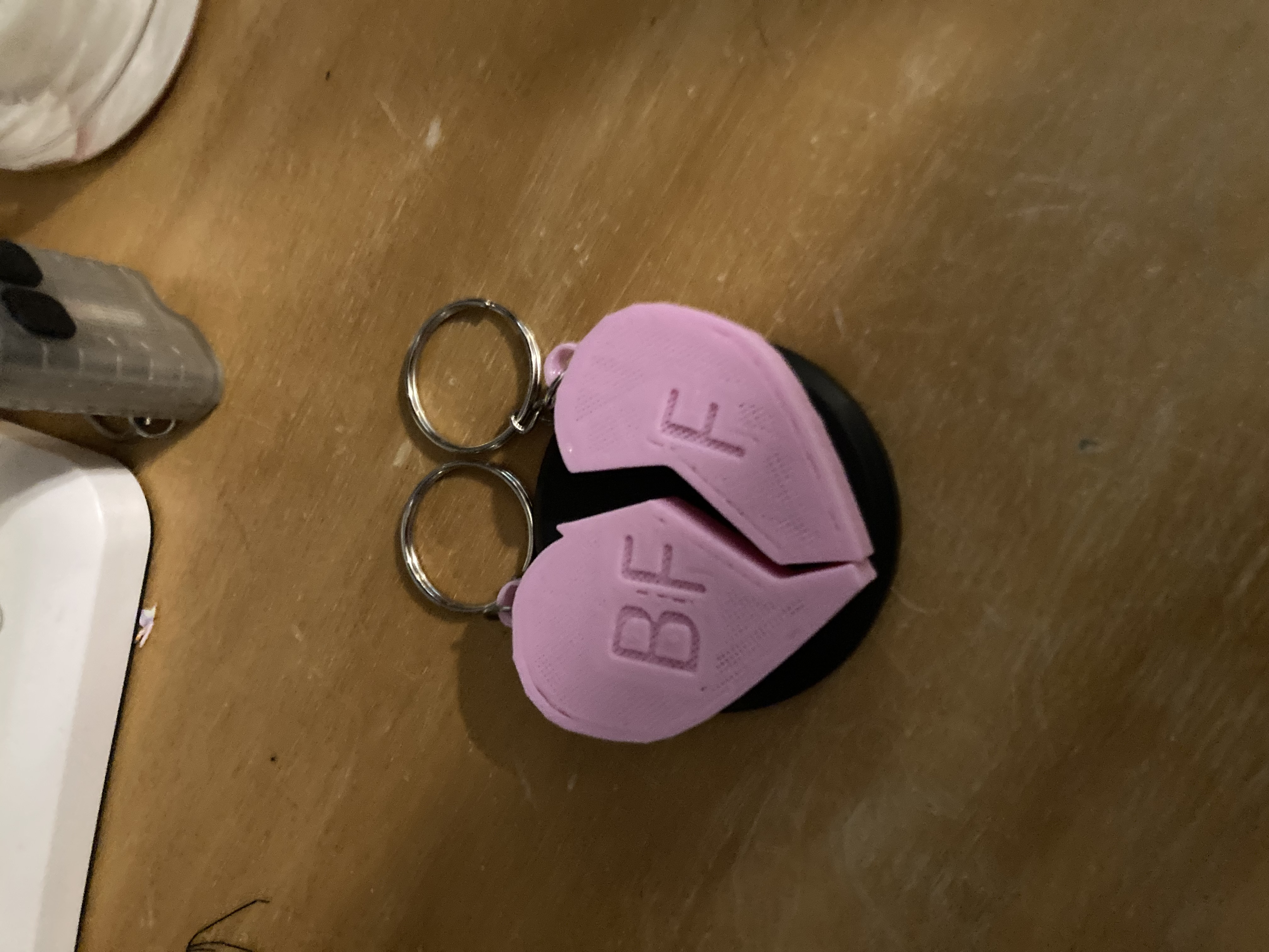 Heart Keychain BFF