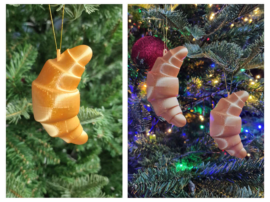 Croissant Christmas ornament
