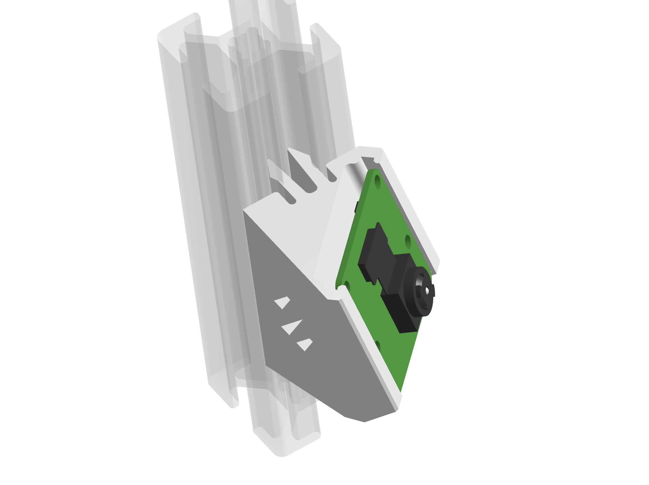 Voron 2.4 Lower Corner Pi Camera Mount – 2020 extrusion clip-in