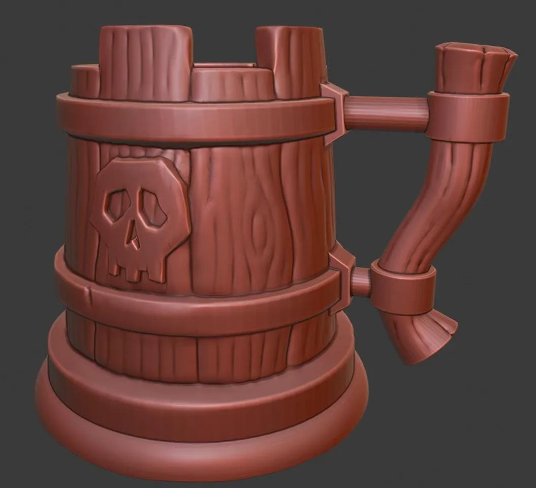 3D Skull Beer Mug : r/blender