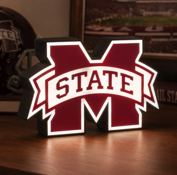 Mississippi State SEC LED Lightbox | Multicolor 3D Printable 3MF