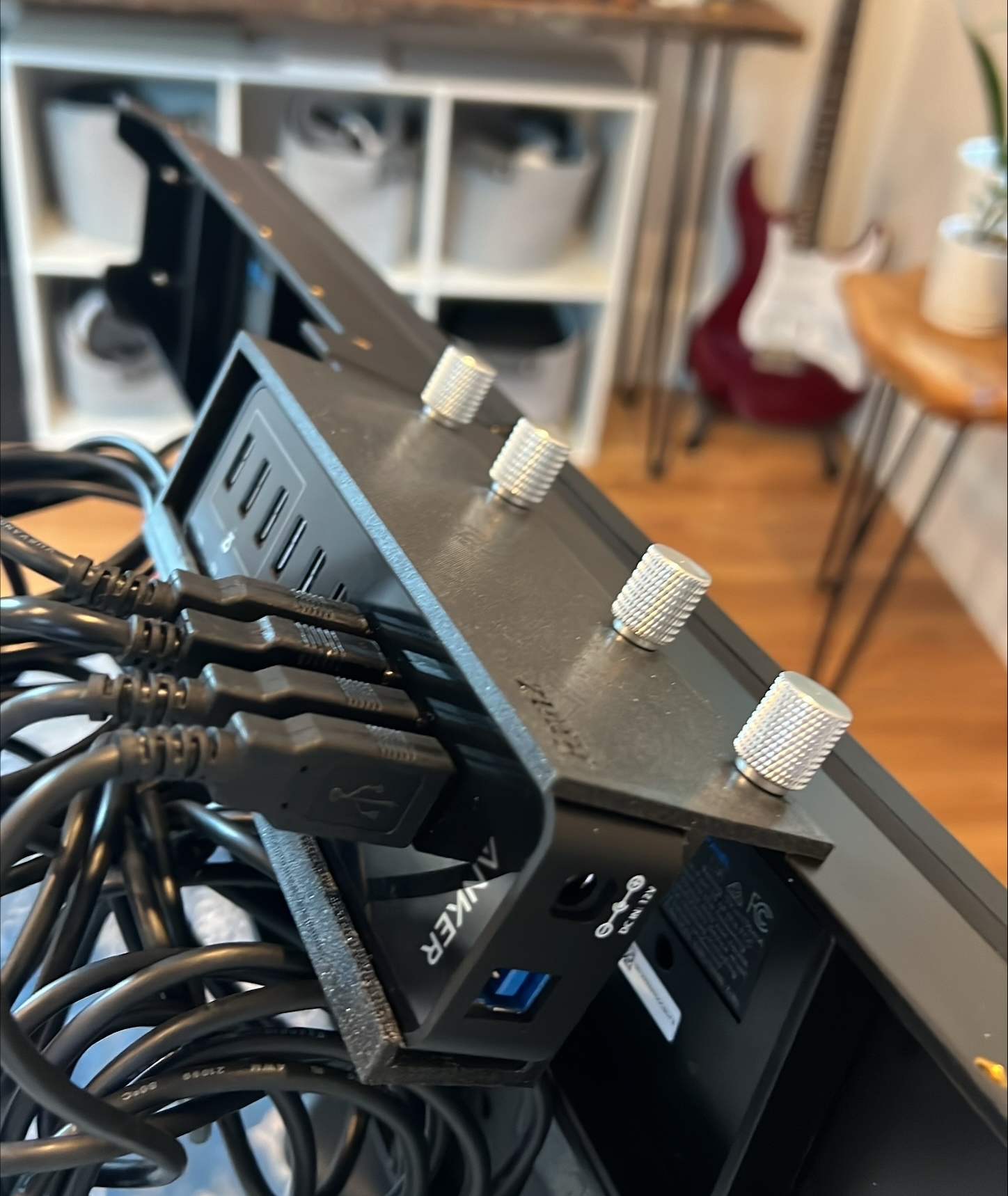 Anker USB Hub Mount to Logitech G Instrument Panel