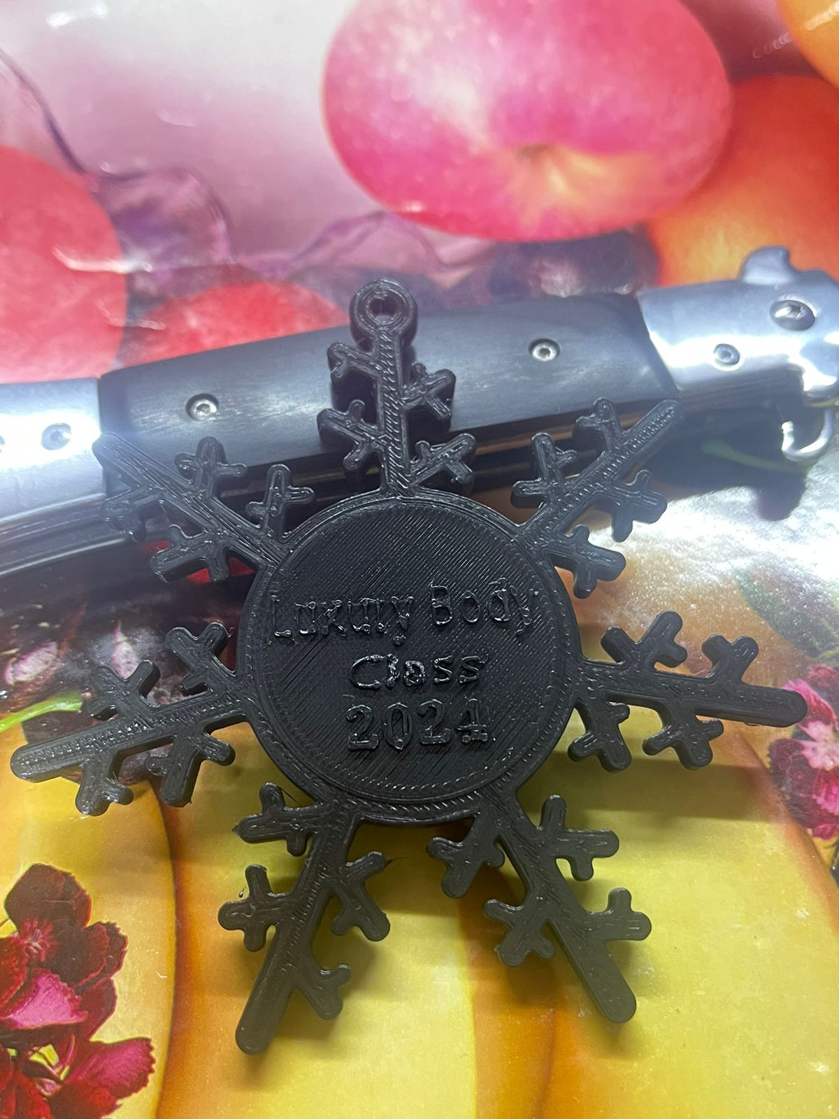 Snowflake with costume text