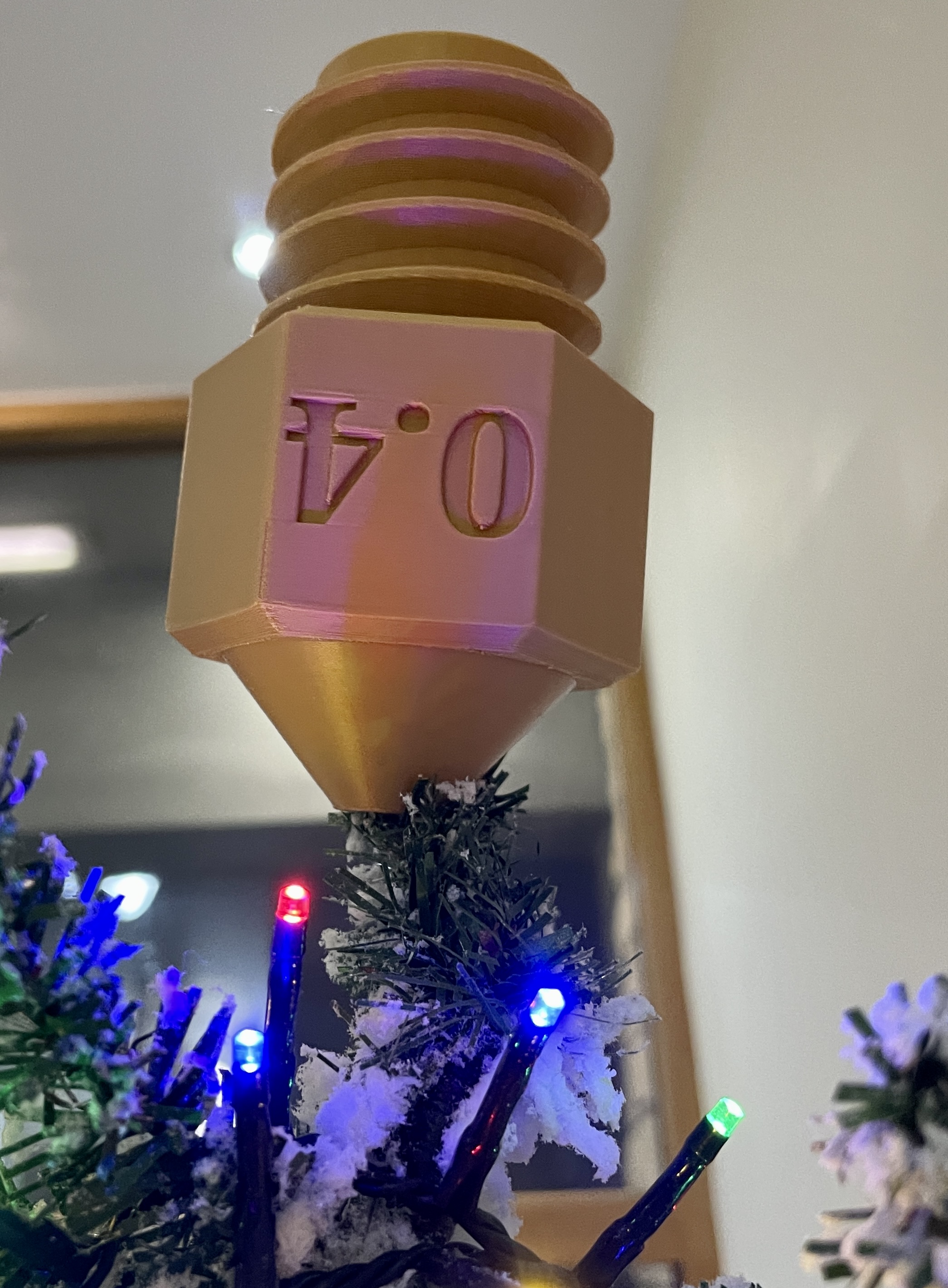 3D Printer Nozzle Christmas Tree Topper por cinesister Descargar