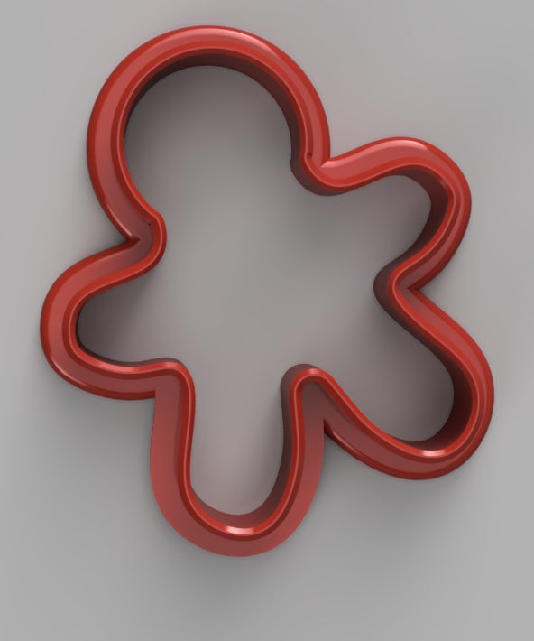 Miniatura 2 do modelo 3D Gingerbread Man Cookie Cutter