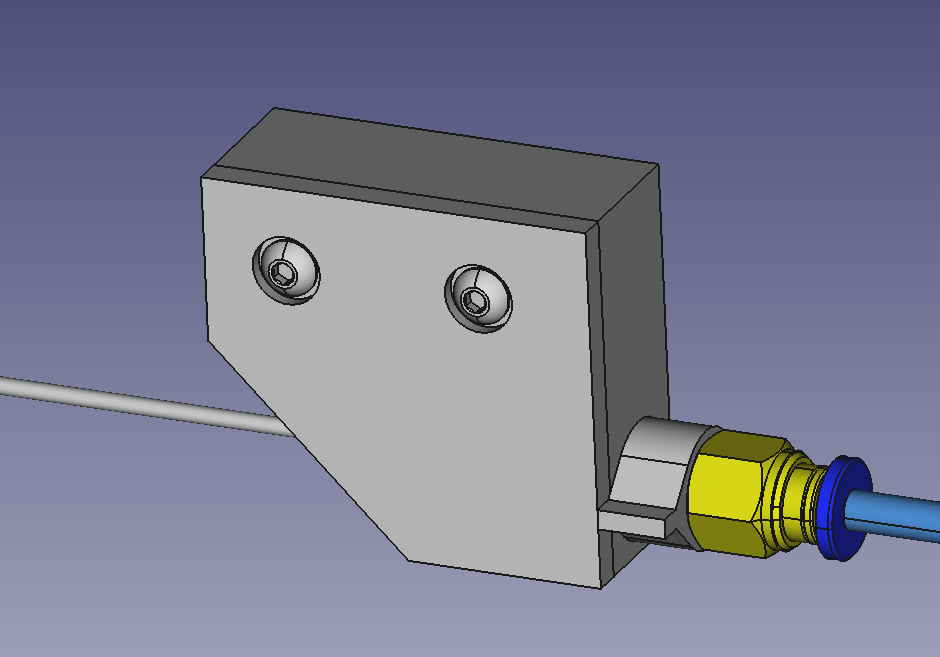 Filament Sensor to PTFE Tube Clamp for Kingroon KLP1