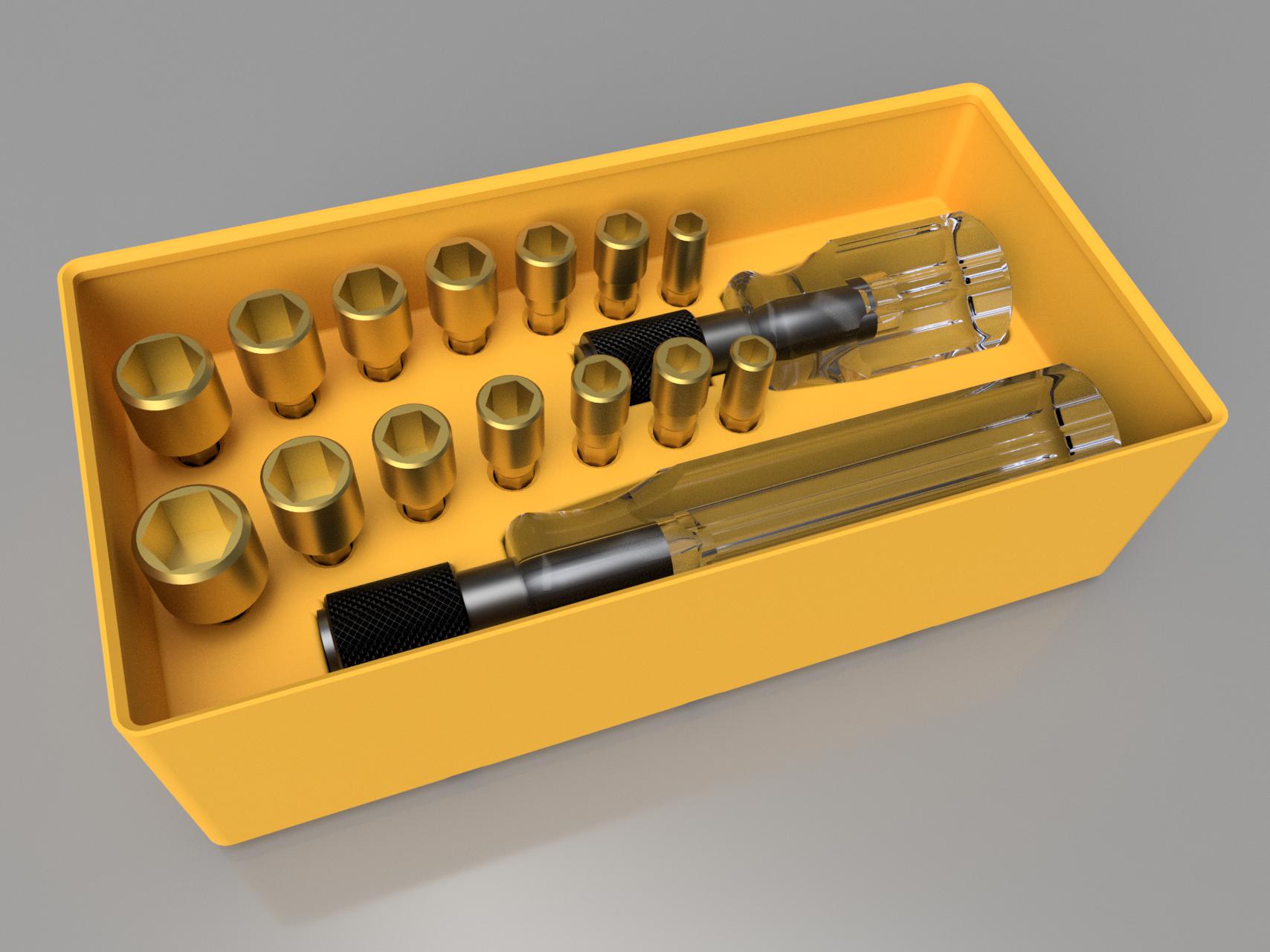 Malco Connext1 Quick Change Handles & Tekton Hex Driver Bit Set Gridfinity Bin