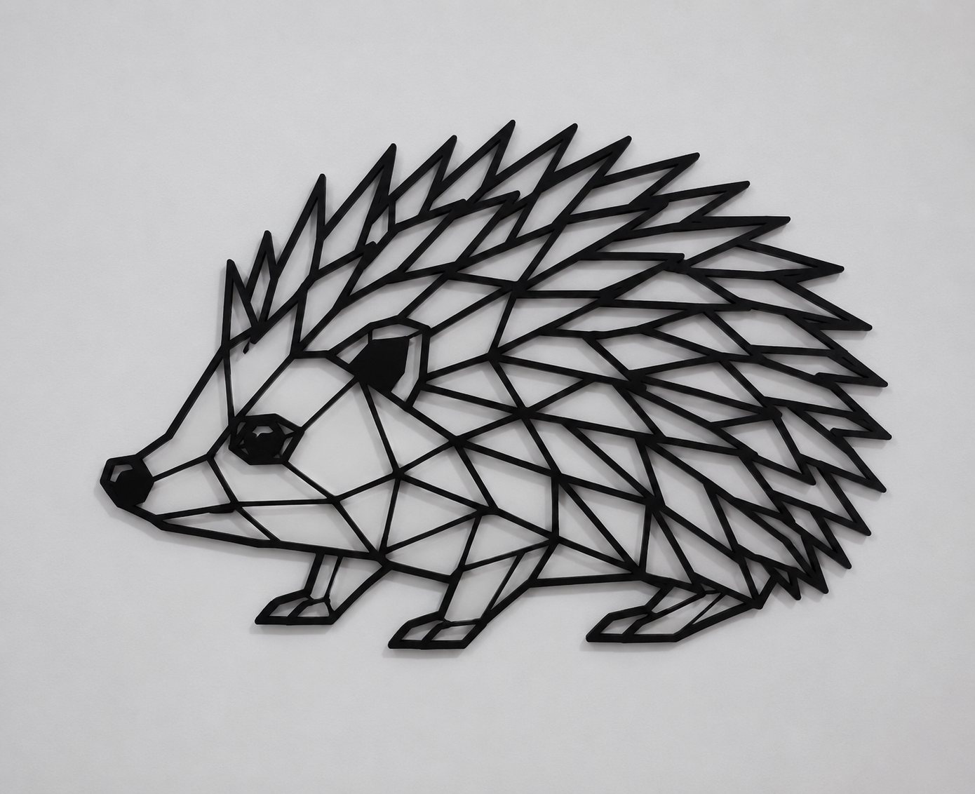Hedgehog Geometric Wire-Frame Wall Art