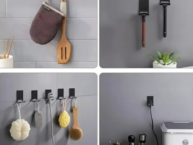 Sleek Minimalist Bathroom Razor Mount