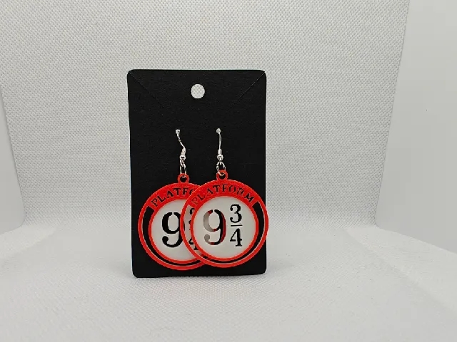 Harry Potter Earrings Ornament 9 3/4 Christmas