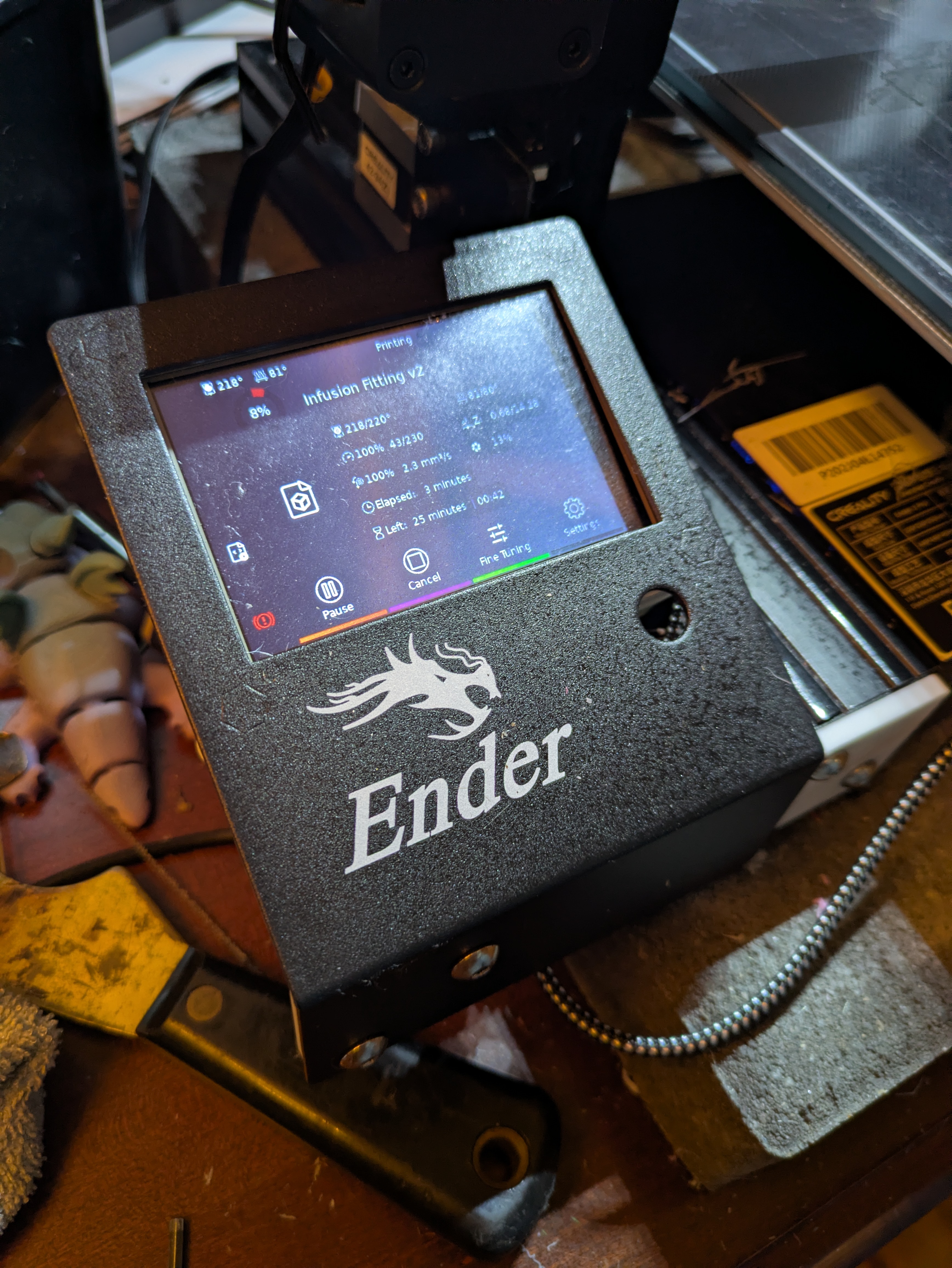 RPI 5 mount for Ender 3 screen cut out