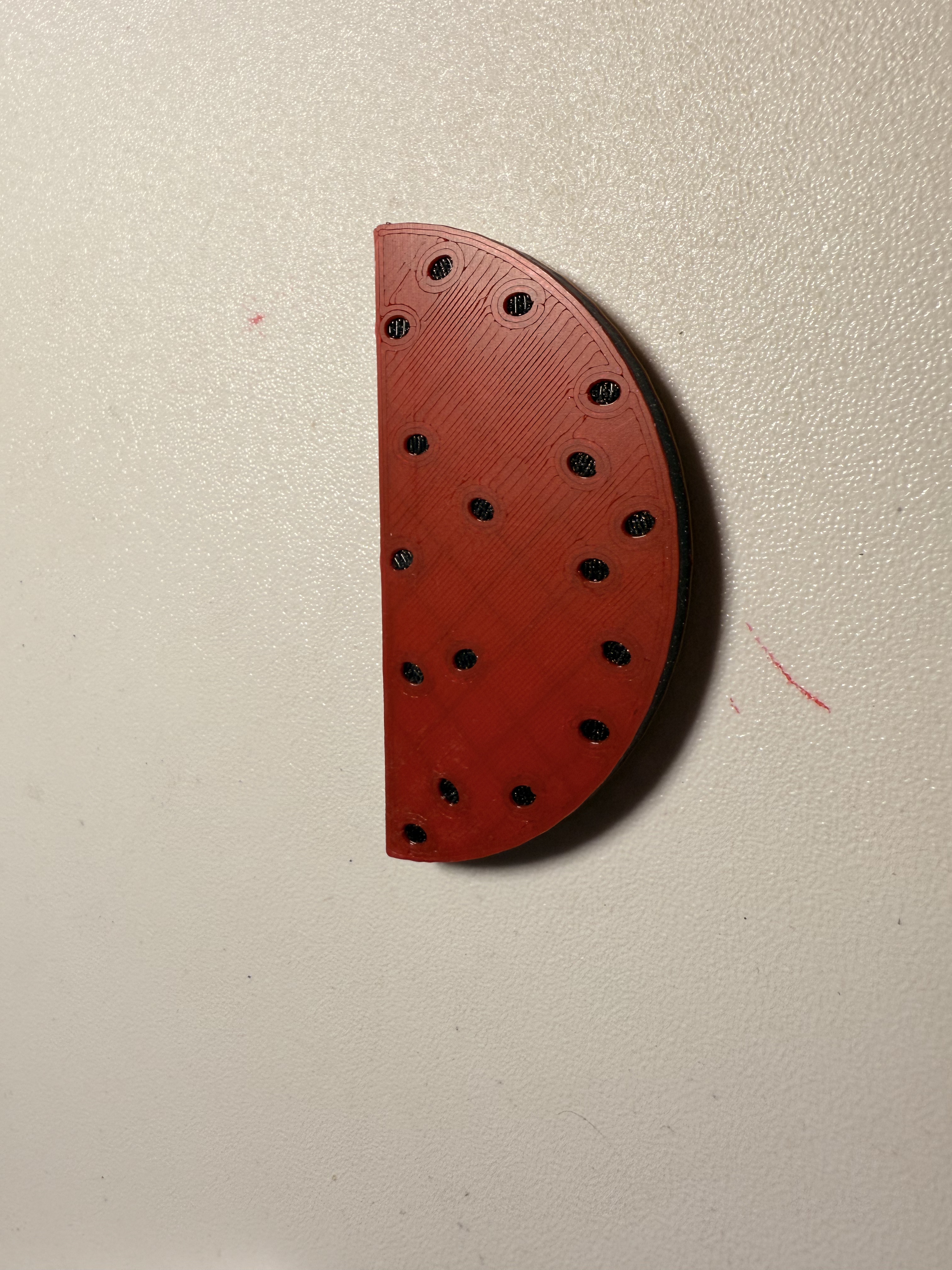 Llavero con forma de sandia (símbolo de Palestina) con nombre.