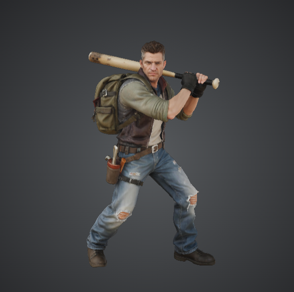 Post-Apocalyptic Survivor with Baseball Bat – Modern Zombie Hunter