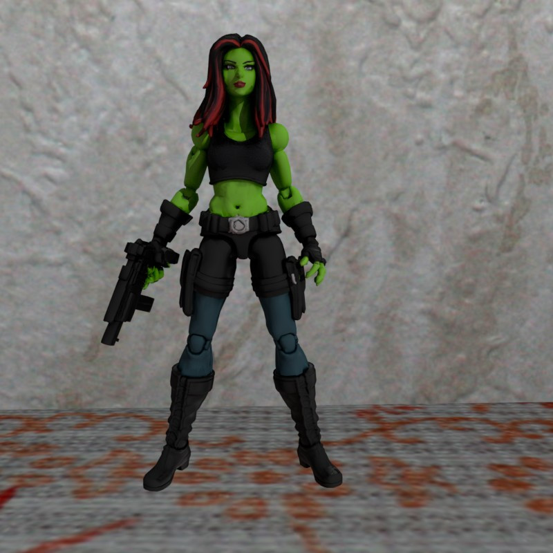 SCIFI Female Green Warrier