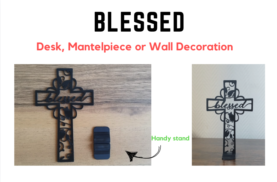 Blessed Cross - Desk, Mantelpiece or wall decor