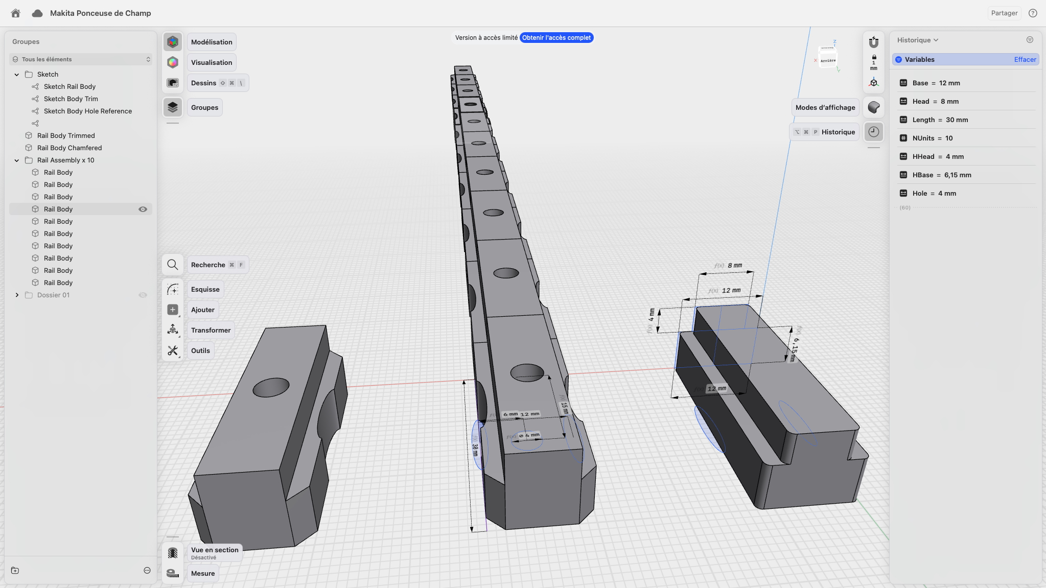 Connector for Makita/Festool Rail Guide