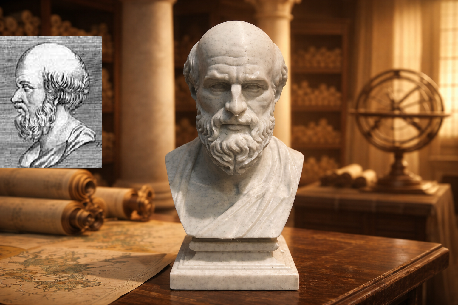 Eratosthenes of Cyrene - Ératosthène de Cyrène — Bust