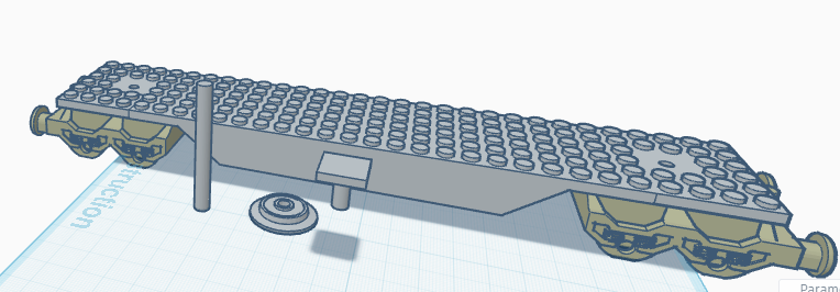lego compatible train wagon 30 studs double bogie (bogey)