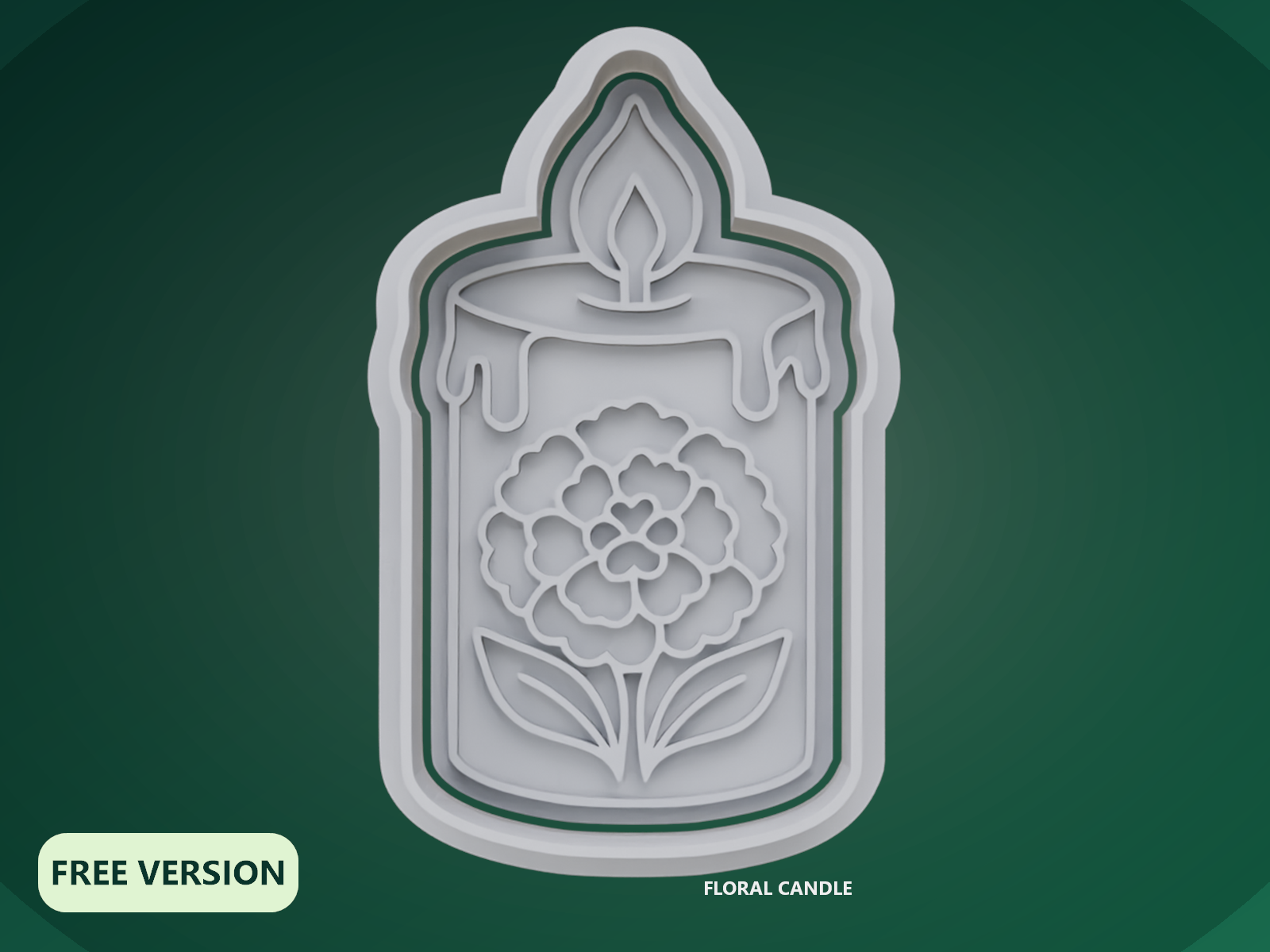Floral Memorial Cookie Cutter STL – 3D Print Biscuit Mold — STL Grátis ...