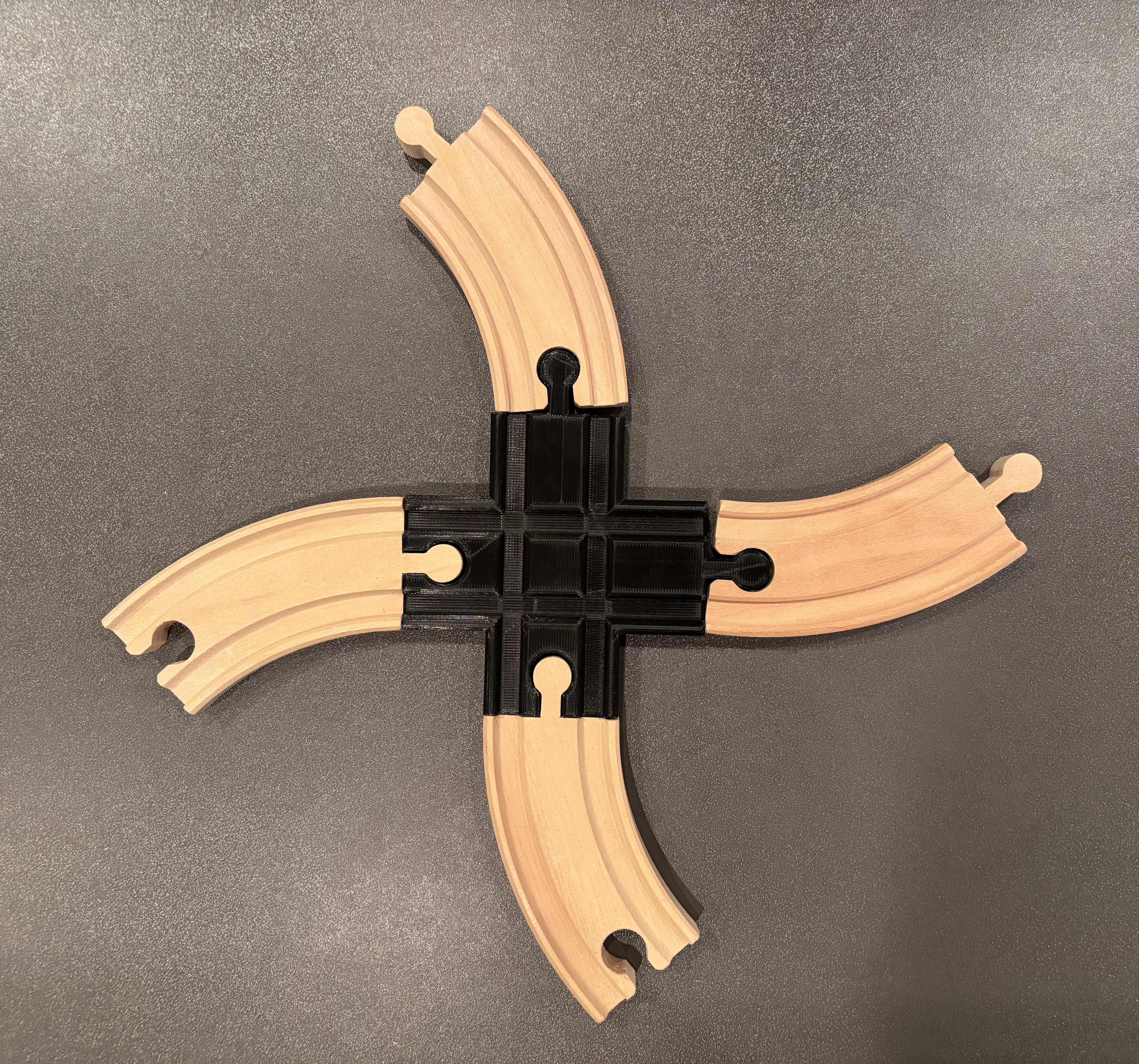 Brio Compatible Train Track Cross or Plus-shape Connector Two variants