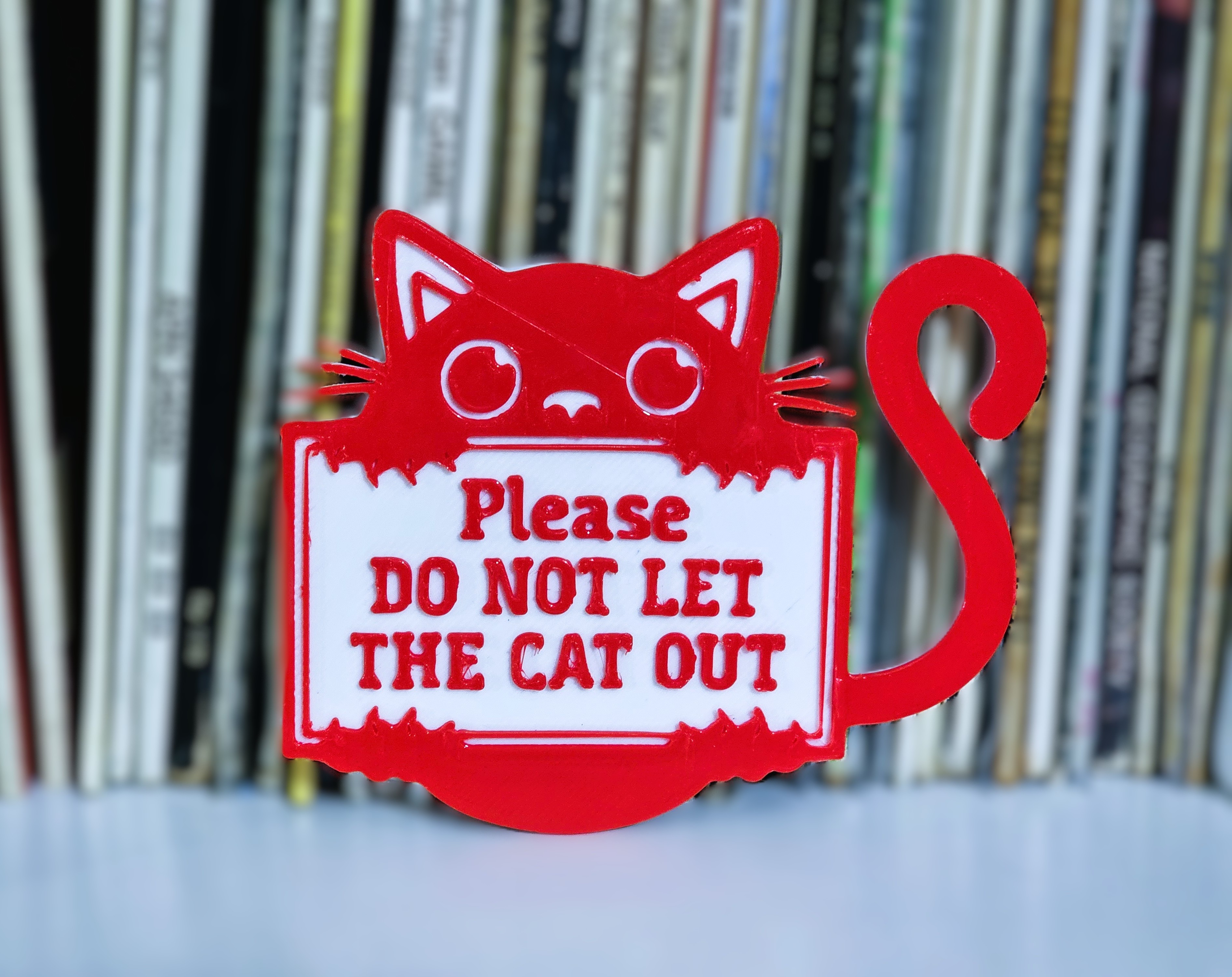 No cats out sign