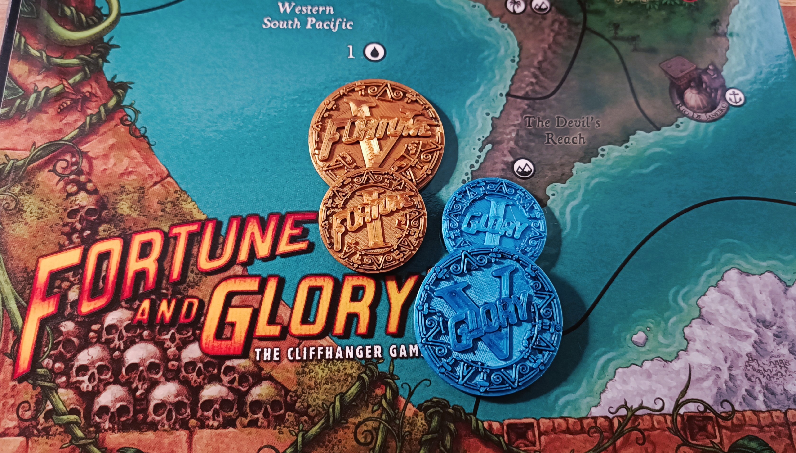 Fortune and Glory - cumstom board game coins